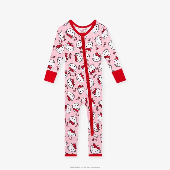 POSH PEANUT X HELLO KITTY CANDY CANE MEDLEY CONVERTIBLE PAJAMAS - Picture 1 of 9